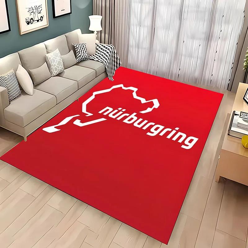 3D HD Ковер-дорожка Международная трасса Формулы-1 Нюрбургринг, Ковер для гостиной, спальни, дивана, придверный коврик для декора, Нескользящий напольный коврик для детских игр, Подарок
