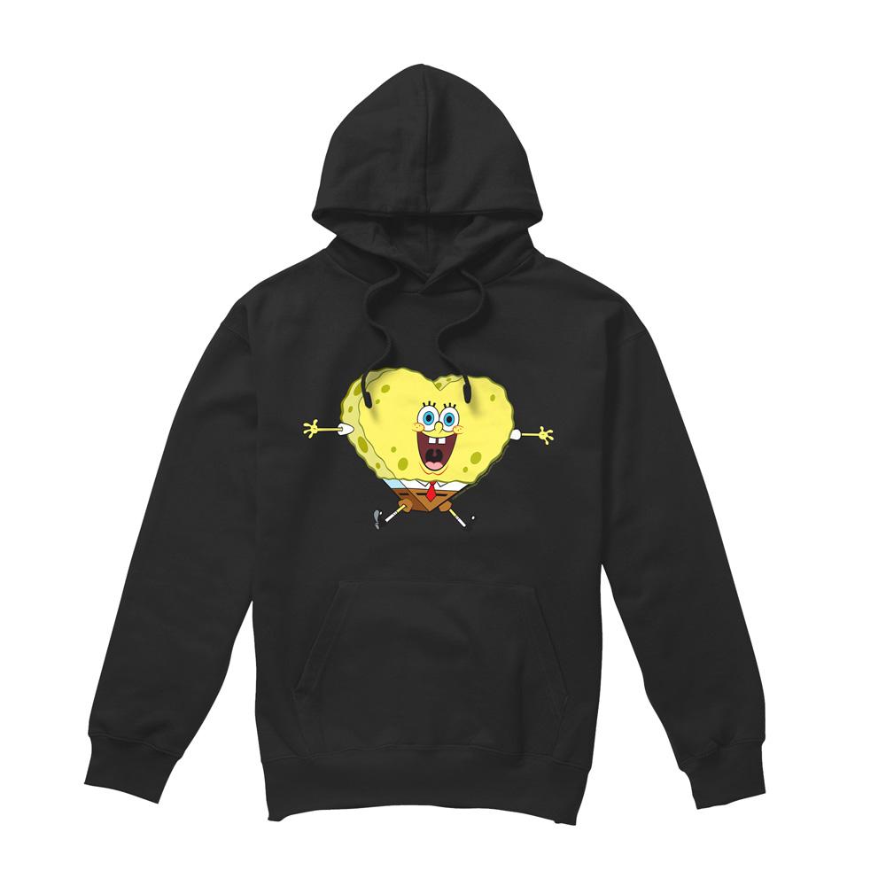 SpongeBob SquarePants Mens Heart-Shaped Sponge Valentine's Day Hoodie