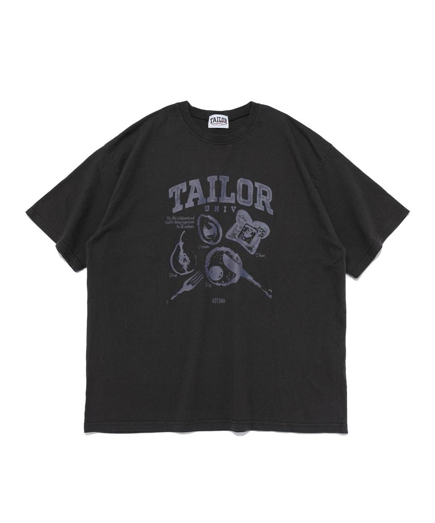 TAILOR STUDIO Футболка с графическим принтом Taylor Univ (Древесный уголь)