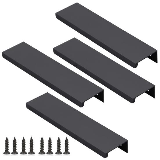 4 шт. скрытые ручки для шкафа, полированная поверхность, простая установка, невидимые ручки для мебели, ручки для шкафа