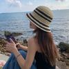 Шляпа женская новинка 2024 года, пляжная соломенная шляпа для отдыха на море, летняя соломенная шляпа-ведро для защиты от солнца, соломенная шляпа-ведро, шляпа-тазик
