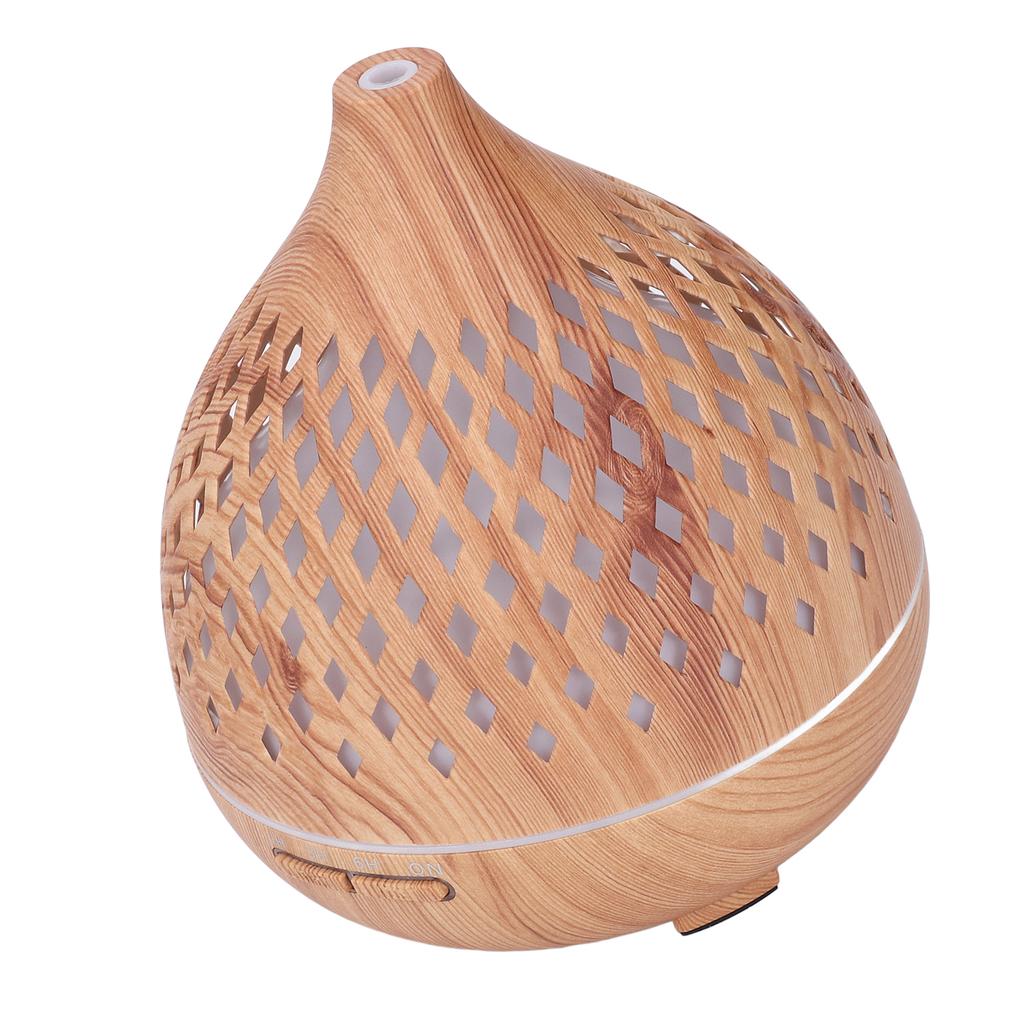 400 мл Увлажнитель с дистанционным управлением и 7-цветной светодиодной подсветкой Увлажнитель с полым древесным зерном Бесшумный ароматизатор