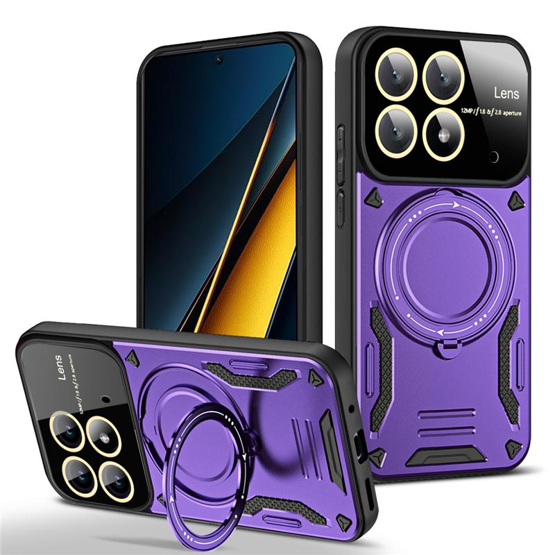 Ударопрочный магнитный защитный чехол для Poco X6 X5 X4 Pro X3 NFC Magsafe беспроводной зарядный чехол Poko Little X3 X4 X5 X6 Pro