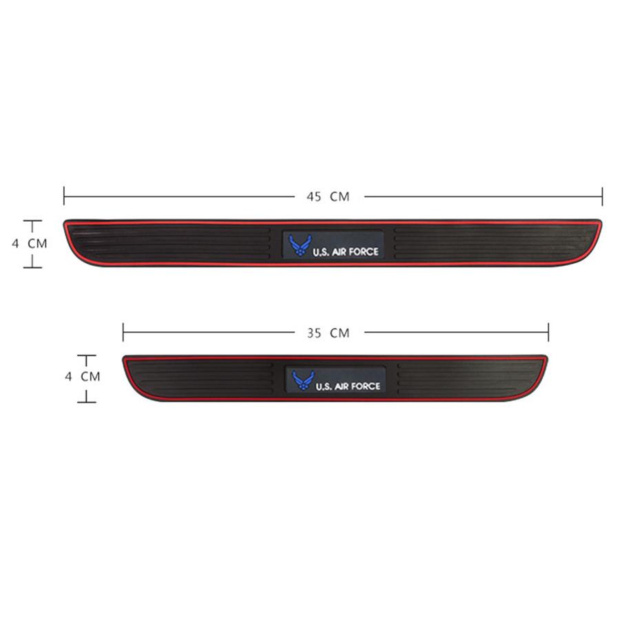 4 шт. Универсальные резиновые накладки на пороги дверей автомобиля в стиле ВВС США, защитные панели, накладки на ступеньки, защита углов бампера