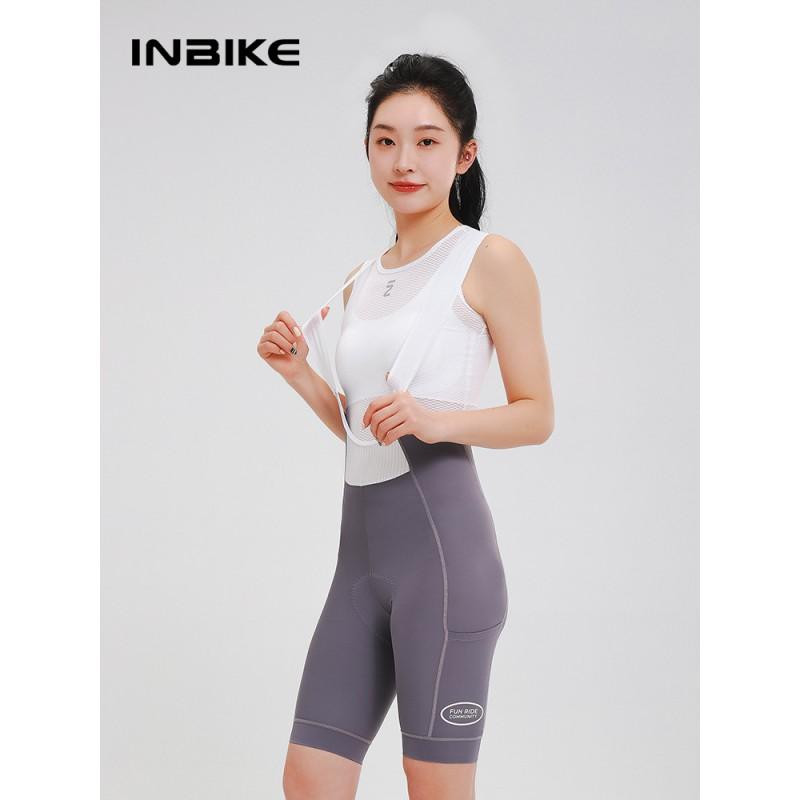 Womens Cycling Bib Shorts With Side Pockets Breathable Quick-Dry Bike Road