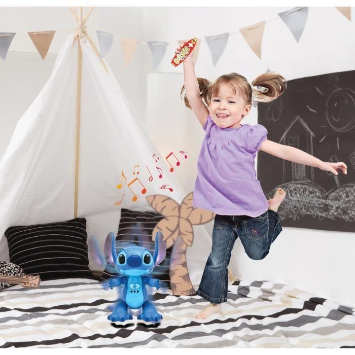Stitch Robot interactif bilingue français anglais, Contrôle Gestuel et Télécommande, Réagit au Toucher, Programmable, L