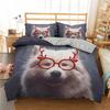 Samoyed Dog Duvet Cover King Queen Size Lovely Smile Pet Puppy Bedding Set Adults Women Cute White Animal Polyester Quilt Cover