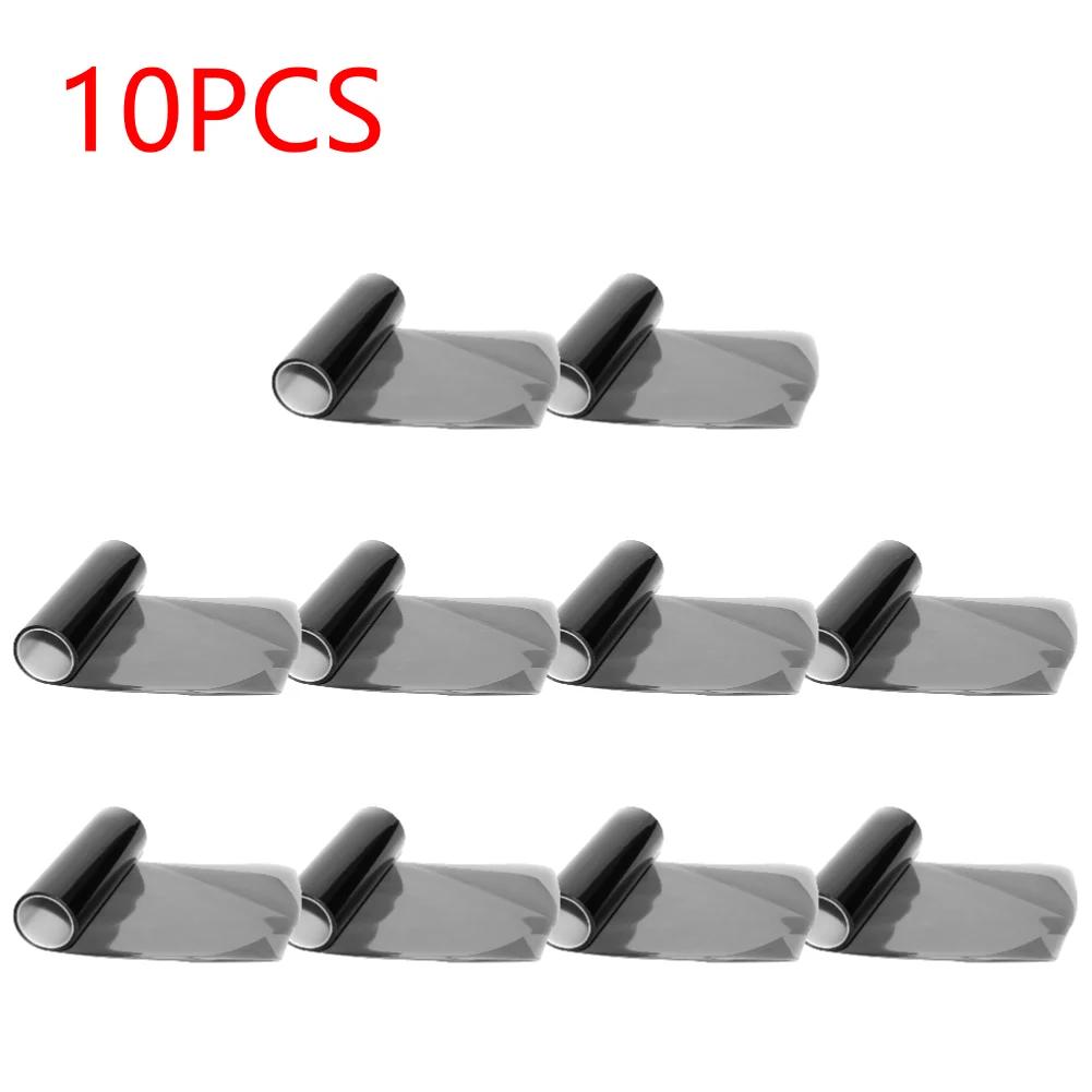 1-10 шт. Пленка для автомобильных фар, Пленка для автомобильных фар, Противотуманных фар, Задних фонарей, Дымчато-черная виниловая тонировочная пленка, Самоклеящаяся виниловая наклейка для автомобиля, Декор для автомобиля