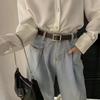 Stylish Pu Womens Belt No Hole Design Chic Retro Fashionable Waist Belt