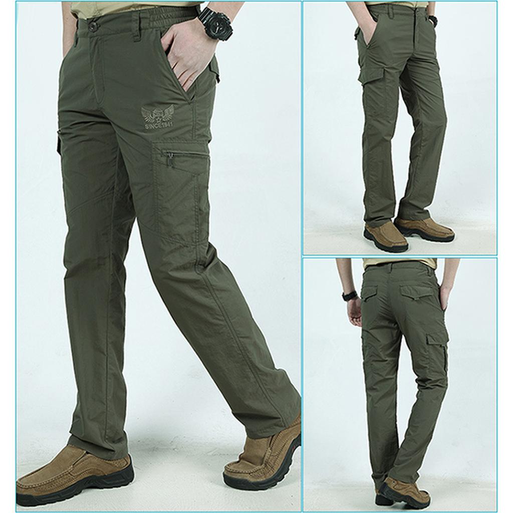 Мужские летние уличные быстросохнущие дышащие спортивные брюки, спортивные брюки