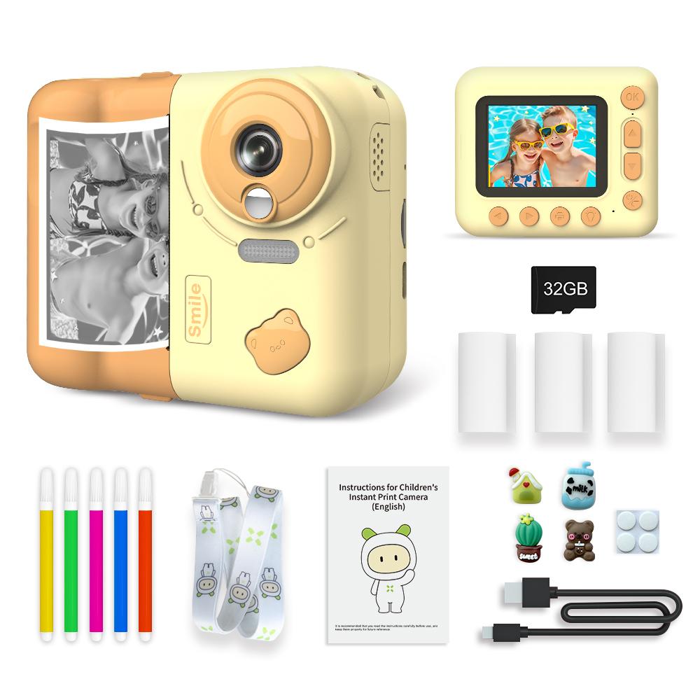Детская камера мгновенной печати Детская камера 1080P Цифровая камера для детей 2,4-дюймовый IPS-экран 10-кратный зум