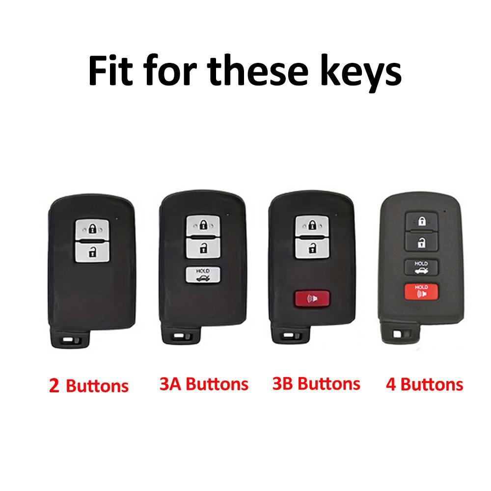 2 3 4 Кнопки Серебристый Край ТПУ для Toyota Camry RAV4 Avalon Auris Автомобильный Чехол Брелок Бесключевой Держатель Чехол для Смарт-Ключа Сумка Держатель Защитник