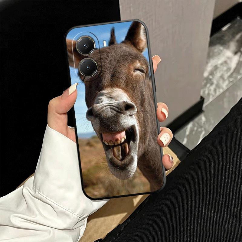 Забавный Осел Животное Мягкий Чехол для Телефона для Xiaomi Poco X5 X6 X7 X8 Pro Max X3 F7 F8 Ultra M8 M7 M6 M5 Redmi 15 15C 14C 13C 12C X4 F