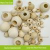 Бусины из дерева лотоса с большим отверстием ручной работы (8-50мм) - Круглые, россыпные бусины для самодельных украшений