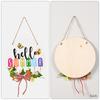 Hello Summer Wooden Door Sign with Bow Wreath 30cm Rustic Home Decor