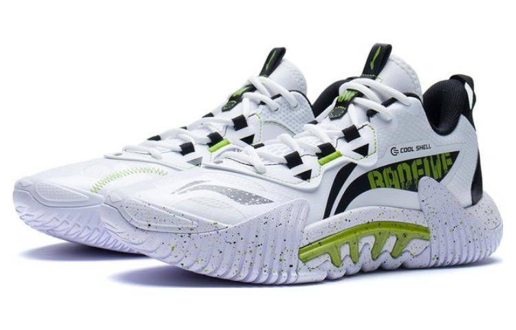 Li Ning Badfive 2.5 Basketball Shoes Men's Low Top White/Black/Green ABFS001-4