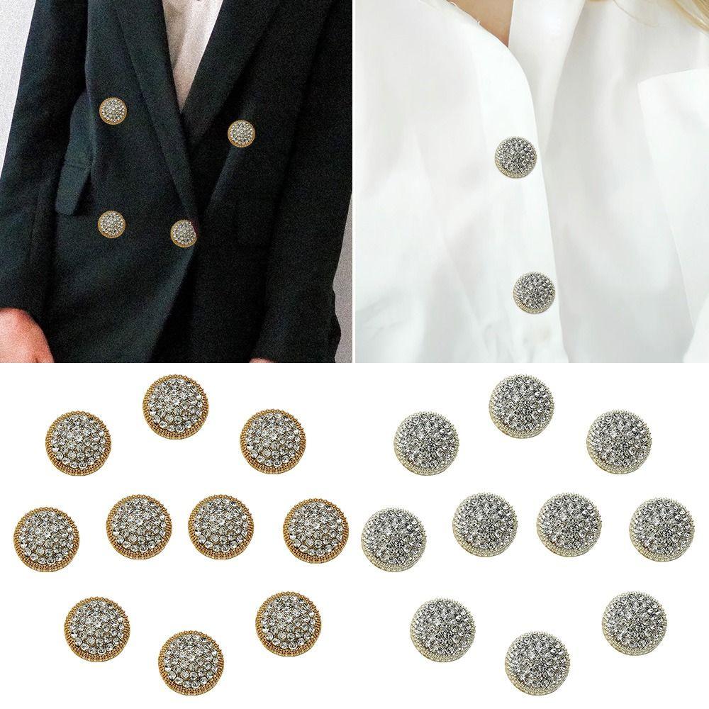 Fashion Clothing Decoration DIY Sewing Button Shirt Buttons Metal Rhinestone Buttons Needlework