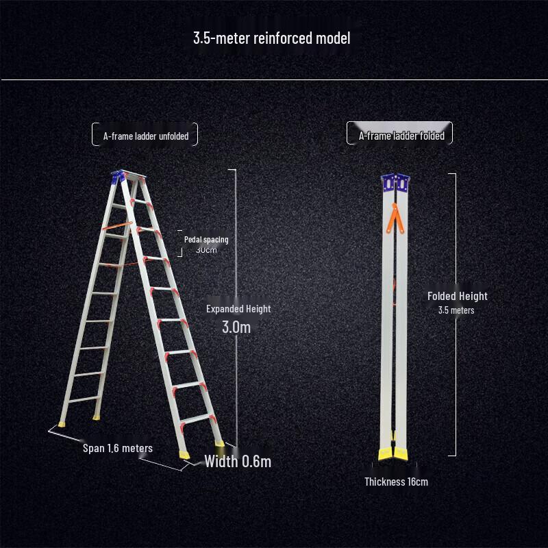 Jiancheng Reinforced Aluminum A-Frame Ladder