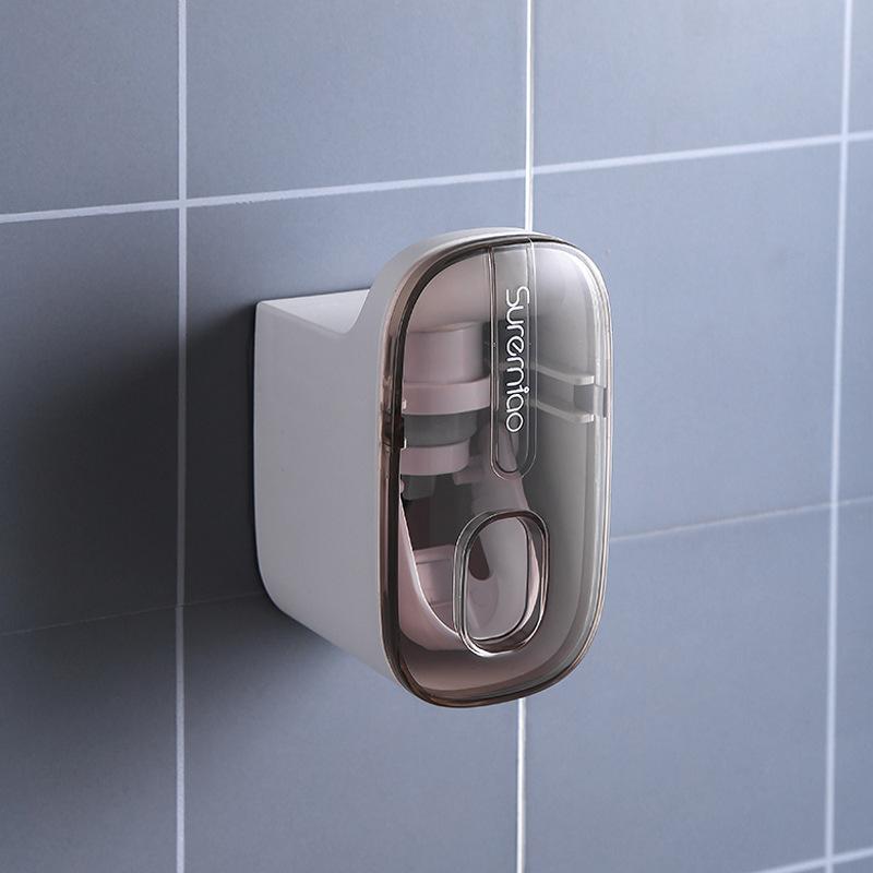 1Pcs Automatic Toothpaste Dispenser Bathroom Accessories Wall Mount Lazy Toothpaste Squeezer Toothbrush Holder