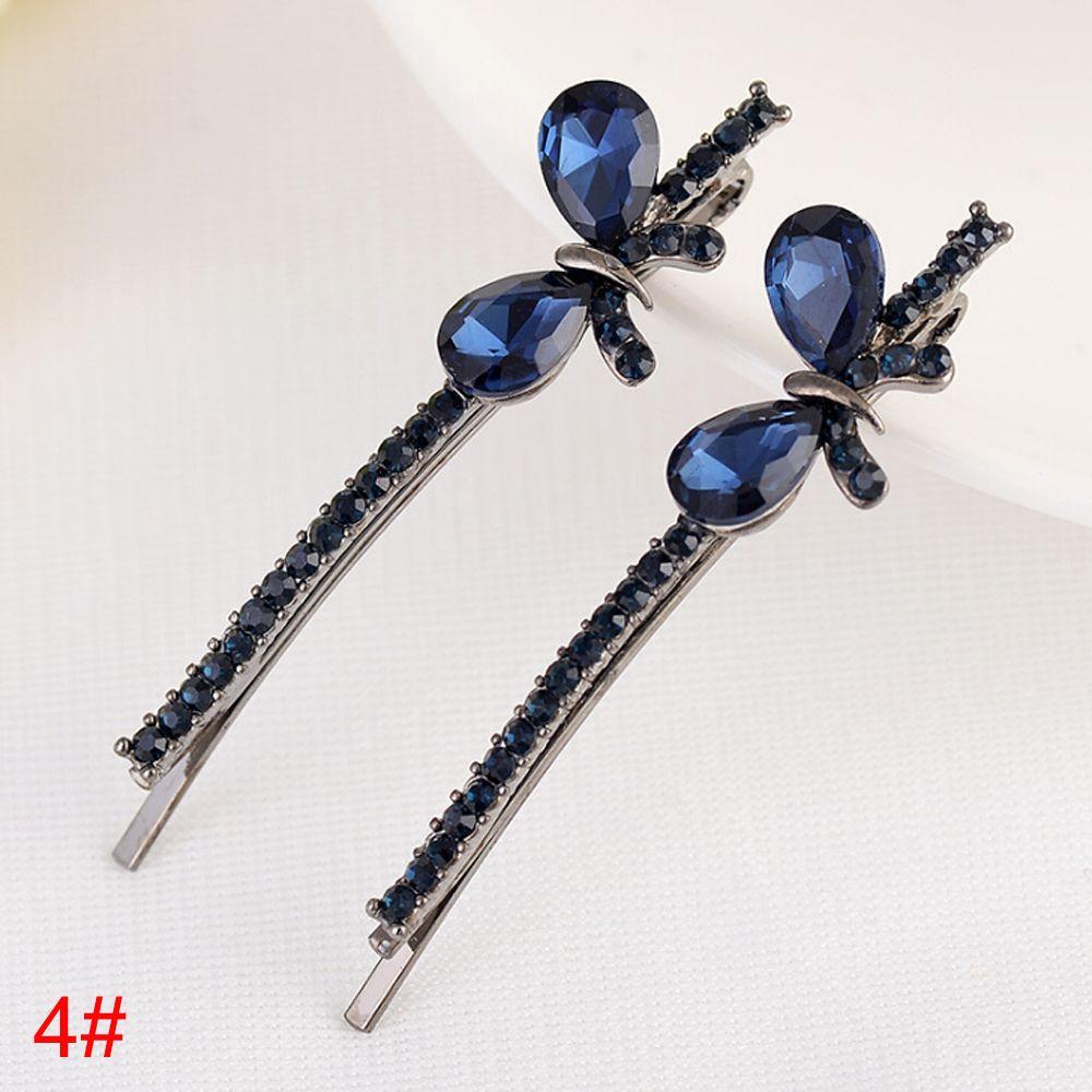 Accessories Women Girls Barrette Hairpin Bling Headwear Edge Clamp Crystal Rhinestone Hair Clip