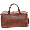 Large Buffalo Leather  Luggage Duffel Weekender Travel Overnight Carry On Gym Trip Duffel Bag For Men