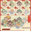 24Sheets/book Stickers Mythical Tales Series Miniature Landscape Stickers For Decompression Collage Landscape DIY Decoration