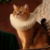 Victorian Costume Detachable Neck Ruffled Pet Collar Vintage Elegan Cat Collar Chic Dog Ruff Collar Pet Accessory