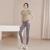 1011 New Yoga Clothing Women's Short Sleeve Slim Skinny Sports Top Women's Running Training Pilates Fitness Clothing Summer