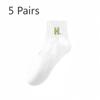 5 пар женских носков-трубок с дезодорантом из чистого хлопка для отдыха на весну и осень