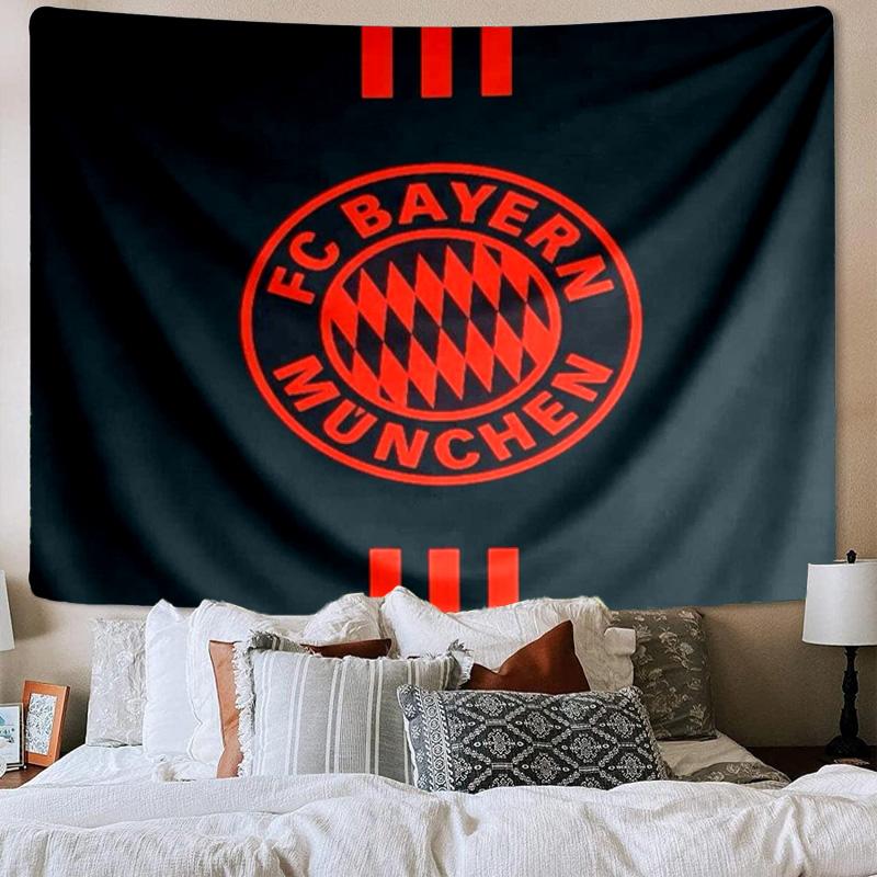 1PC Bayern Munchen Logo Design Tapestry, Unique Design Tapestry, Wall Decor for Bedroom,Livingroom, Playroom,Heartwarming Fan Holiday Gifts