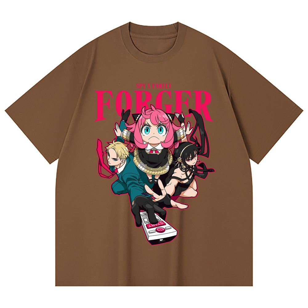 230 Gsm 100% Cotton Spy Family V1 Forger Print Unisex Heavy Cotton T Shirt