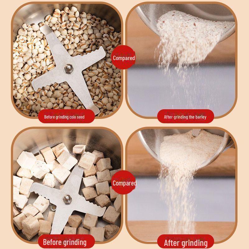 Многофункциональная мельница из нержавеющей стали для измельчения лекарственных материалов и зерен