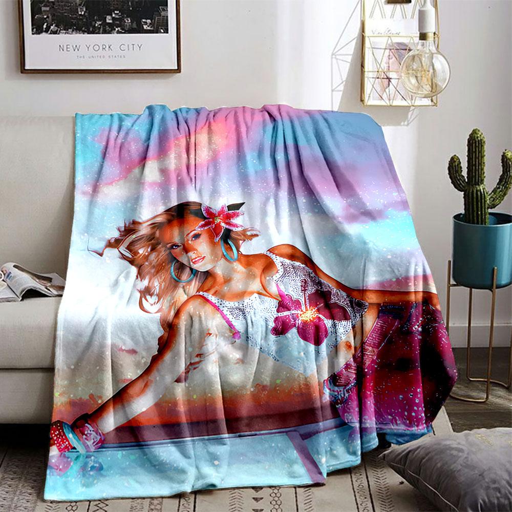Tropical Dreamscape Blanket for all seasons blanket lunch break throw gift