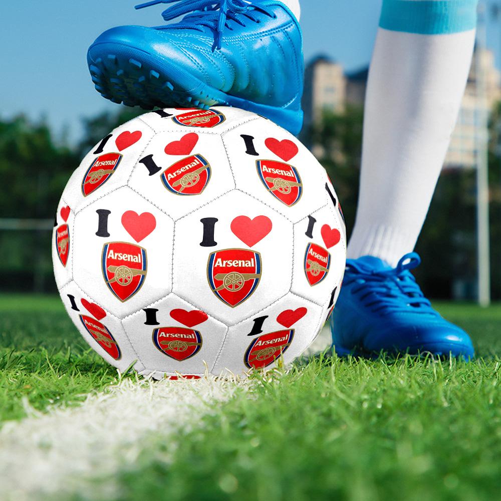 Arsenal Football Club Crest Size 5 Soccer Football Machine Sewn Outdoor Training and Matches Soccer Accessory Perfect Gift for Friends Family