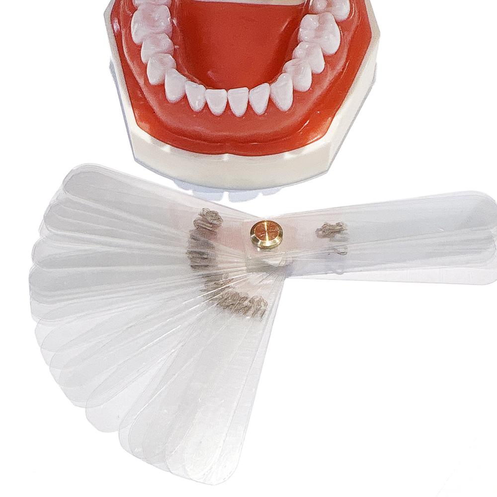 Стоматологический листовой калибр, высококачественная линейка для измерения окклюзии, инструменты, автоклавируемые, пронумерованные, 56 штук, толщина 0,1 мм