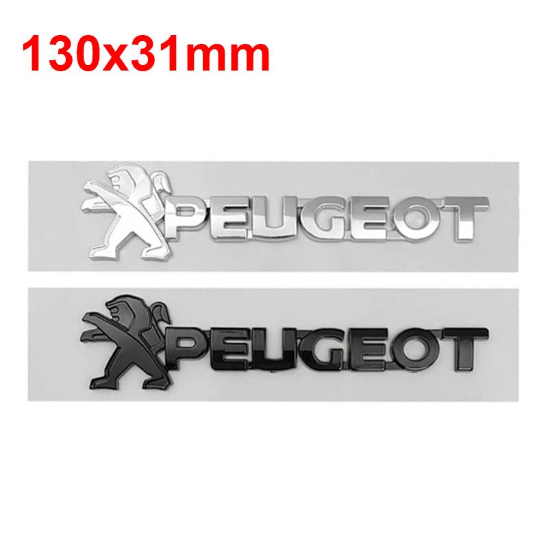 ABS Car Body Sticker Fender Side Emblem for Peugeot 107 108 206 301 306 307 308 407 508 2008 3008 4008 Rear Trunk Badge Decal