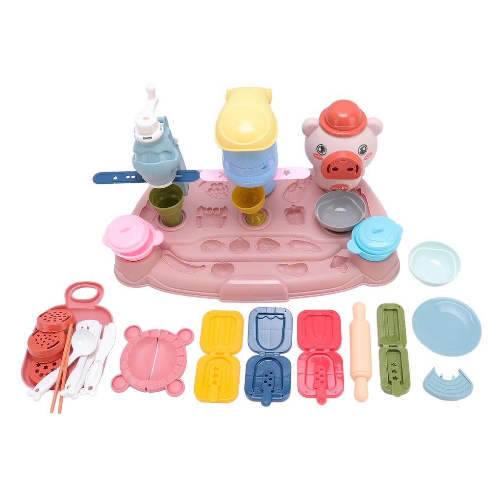 Color Dough Play Set Plastic Develop Creativity Improve Hands Eye Coordination Fun Noodle Maker