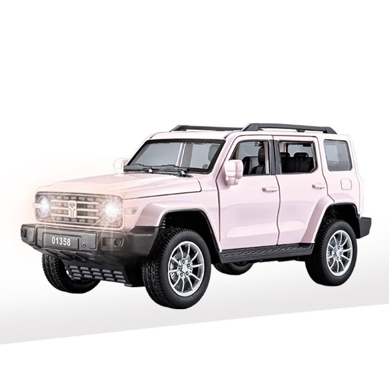 Масштаб 1/24 Jeeps Wrangler Tank 300, литая под давлением модель автомобиля, игрушечный автомобиль с откатным механизмом, звуком и светом для детей, коллекция подарков для мальчиков и девочек