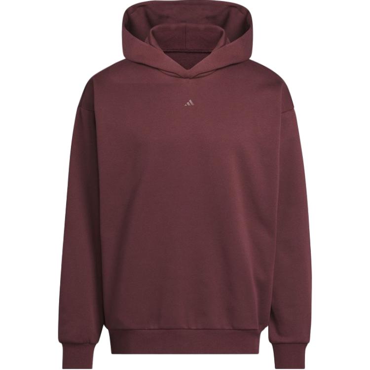 adidas Баскетбольное Худи Повседневная Мода Мягкий Пуловер С Длинным Рукавом Толстовка Унисекс Толстовка Темно-Красный JD6145