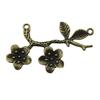 WYISYWG 3 Pieces Connector Supplies For Jewelry Couple Bracelet Women Flower Branch 50x31mm A11602