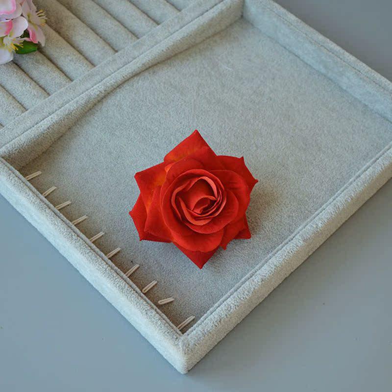 Винтажная красная роза заколка для волос сбоку для танцевальных выступлений