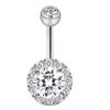 Belly Button Ring Jewelry Piercing Fashion 316L Surgical Steel Sexy 1Pc Charming Cubic Zirconia Double Round  Unique