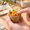 Calming Toys for Focus 3D Printed Mini Vegetable Basket Keychain Cute Simulated Pendant Creative PLA Fidgets Portable Stress Relief Clicker