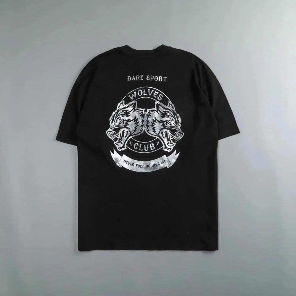 Darc Sport Wolves Gym T Shirts Oversized Workout Fitness Darcsport Men's Clothing Graphic DTG Print Darcs Sport Wolf T-shirts