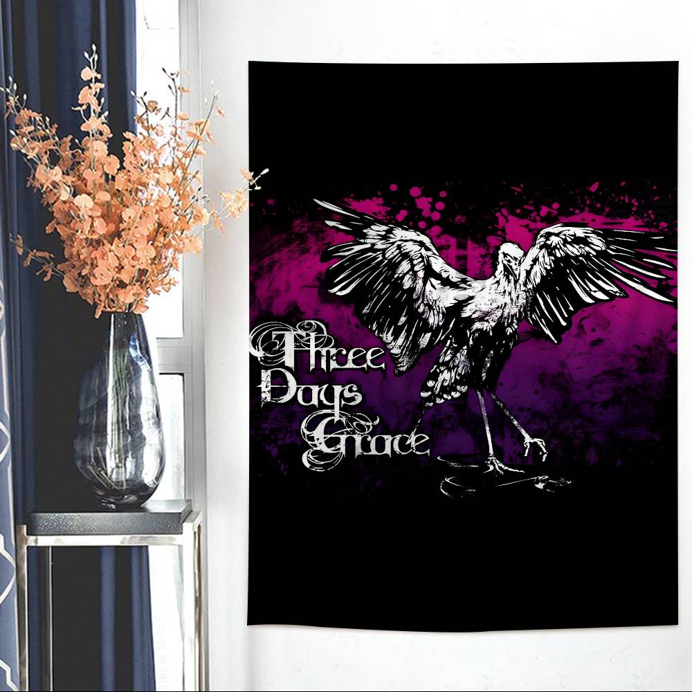 Rock band Tthree days Ggrace Colorful Tapestry Wall Hanging Hanging Tarot Hippie Wall Rugs Dorm Wall Art Decor