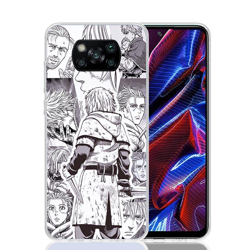Чехол для телефона Vinland Saga для Xiaomi Poco X7 X6 X5 Pro F7 Ultra Redmi 15C 15 13 13C 12 12C 10 10A 10C 9 9A 9C 9T Покрытие Poco X7 X6