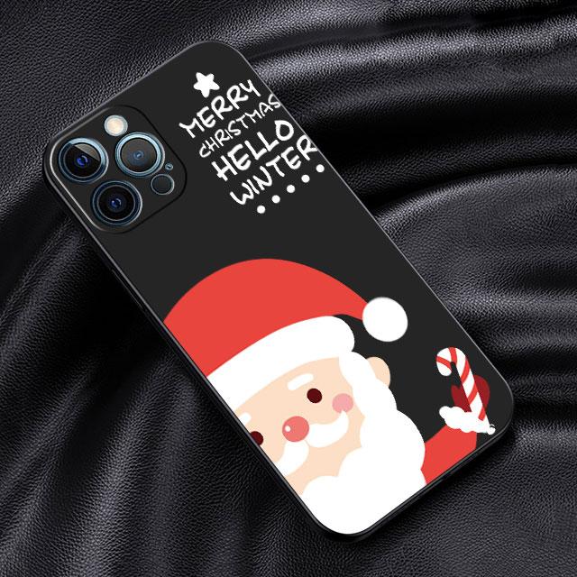 Чехол для Apple iPhone 14 13 11 12 Pro 7 XR X XS Max 8 Plus 6 6S SE 2022 13Pro, черный мягкий чехол для телефона Funda Snowman Christmas