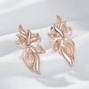 Golden Flower Large Earrings Hollow Embossed Women Luxury Accessories Costume Jewelry