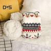 1 Pair Winter Floor Socks Thickened Fuzzy Plush Warmth Retention Christmas Elk Snowflake Print Leg Warmer Silicone Bottom Fall Winter Floor Socks