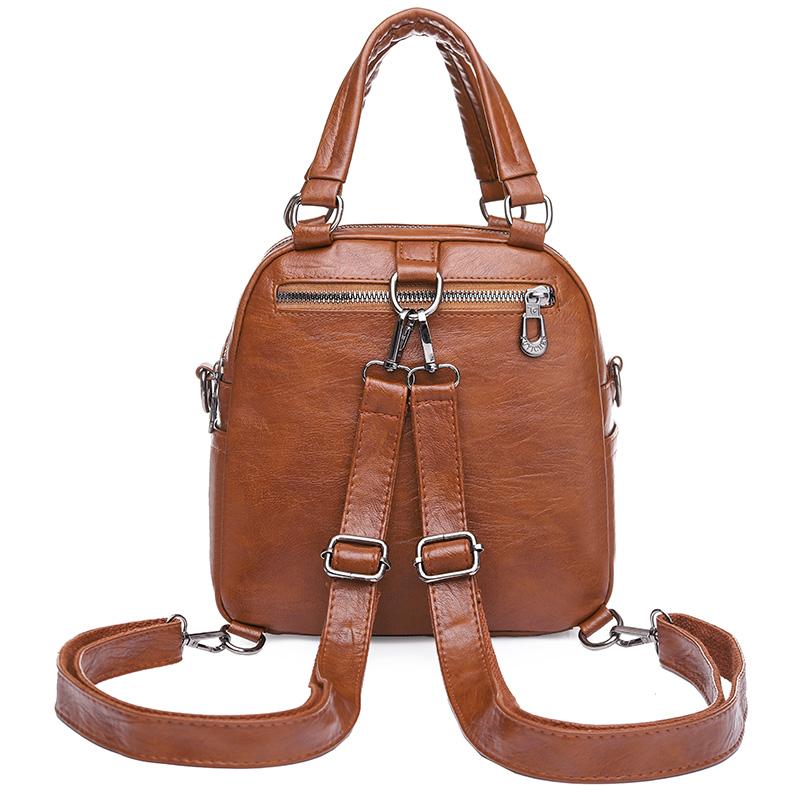 Двухслойный женский рюкзак большой емкости, модный рюкзак, женские сумки из мягкой искусственной кожи, высококачественный многофункциональный дизайнерский рюкзак